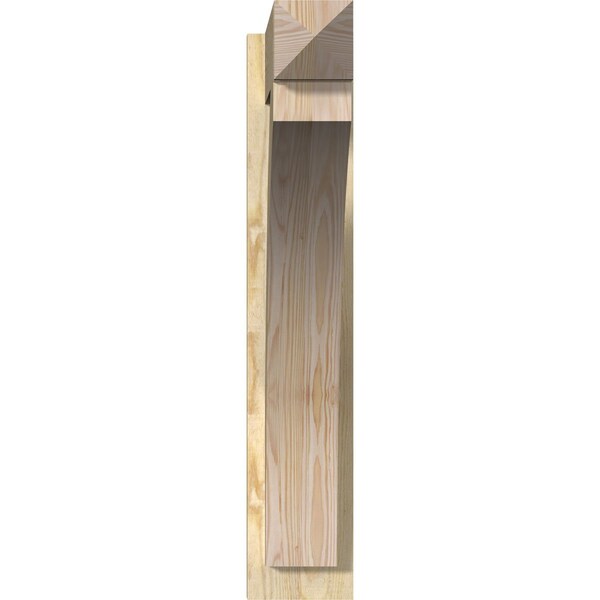 Thorton Rough Sawn Arts And Crafts Outlooker, Douglas Fir, 6W X 24D X 32H